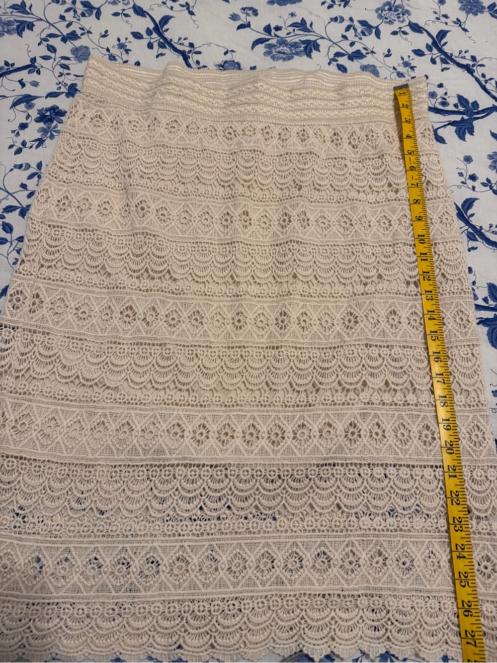 Maurices Cream Lace Tiered Mini Skirt